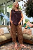 Oscar Drape Trapeze Tank Chocolate